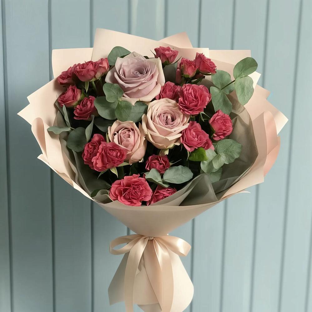 Букет цветов из: Гвоздики и Розы в Посёлке Свободы