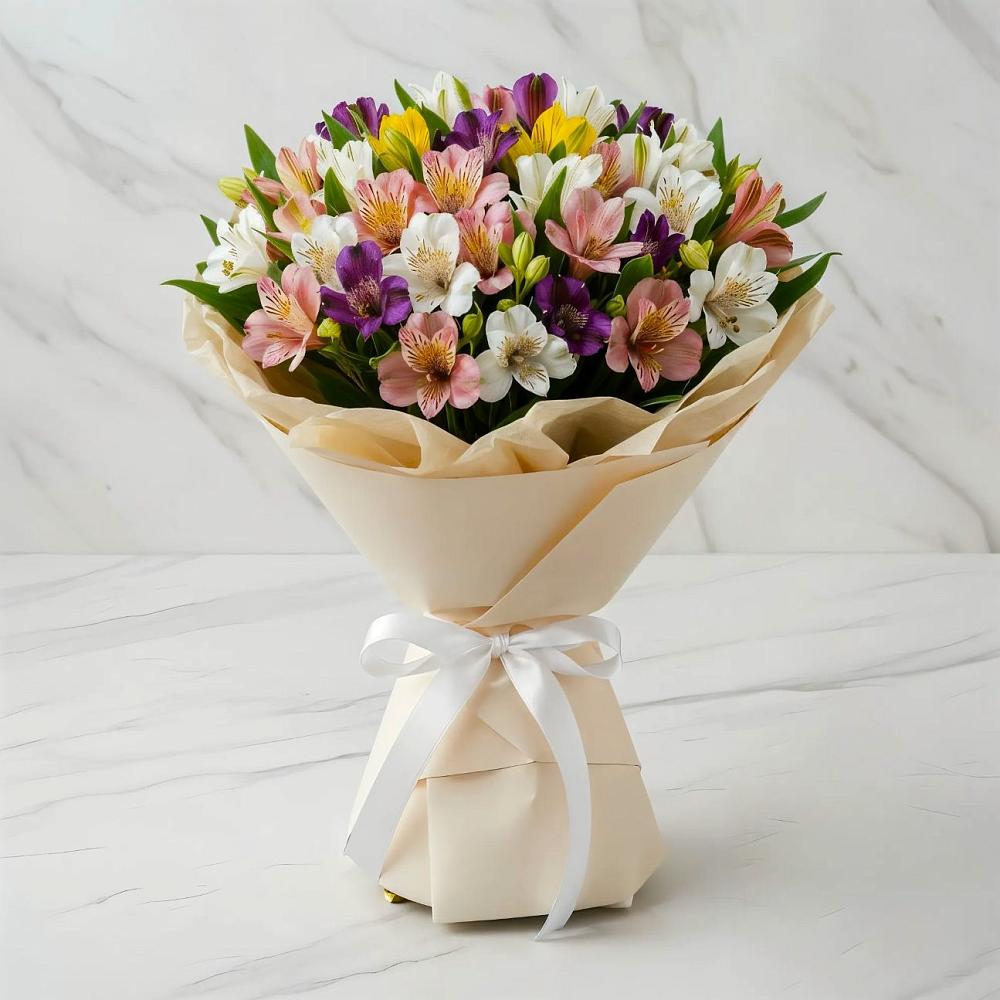 Букет цветов из: Альстромерии в Посёлке Свободы