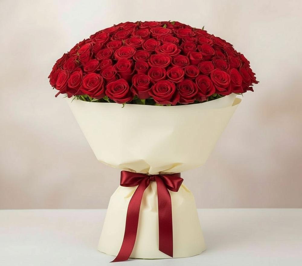 Букет 101 Красная роза Милано в Посёлке Свободы