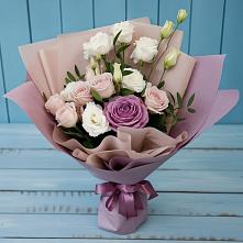 Букет цветов из:  Розы и Лизиантусы в Посёлке Свободы
