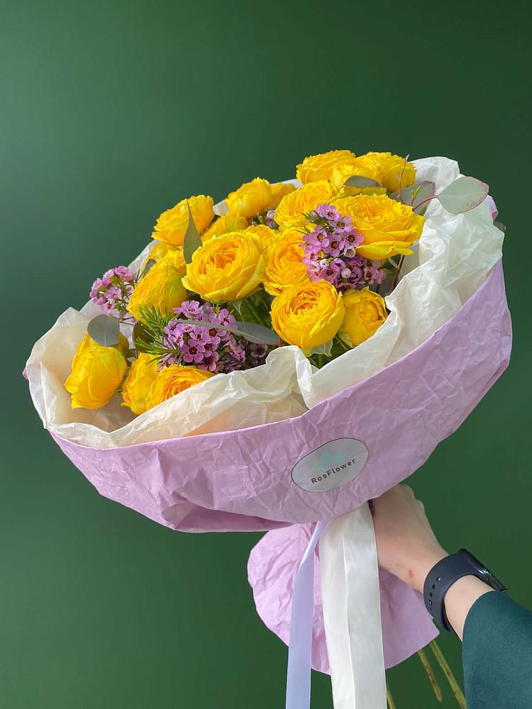 Кустовые желтые розы в Посёлке Свободы Букет Кустовые желтые розы в Посёлке Свободы