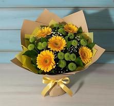 Букет цветов из:  Герберы и Хризантемы в Посёлке Свободы