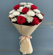 Букет цветов из:  Розы и Хризантемы в Посёлке Свободы