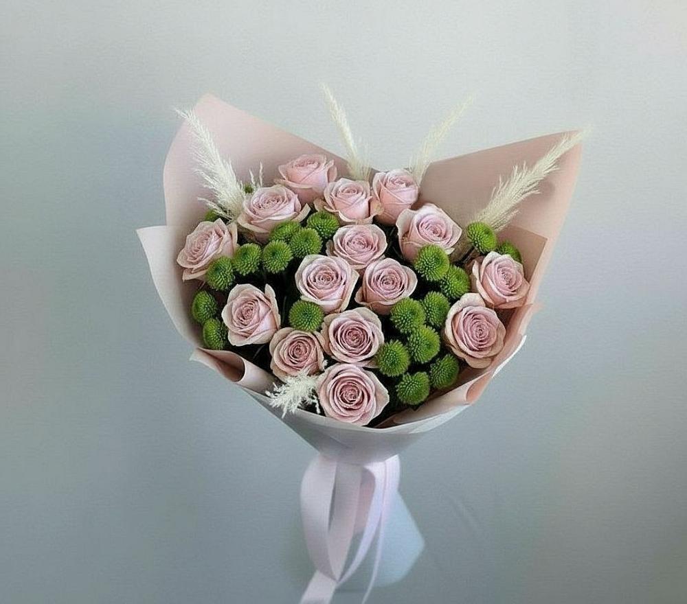 Букет цветов из: Розы и Хризантемы в Посёлке Свободы