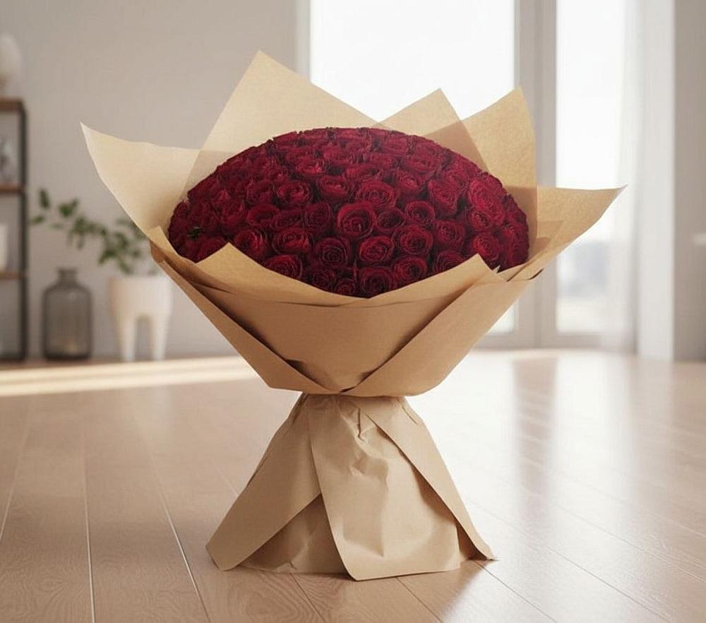 Букет 101 Красная роза в Посёлке Свободы
