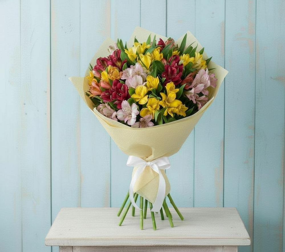 Букет цветов из: Альстромерии в Посёлке Свободы