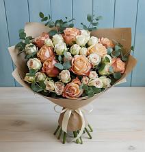 Букет цветов из:  Альстромерии и Розы в Посёлке Свободы