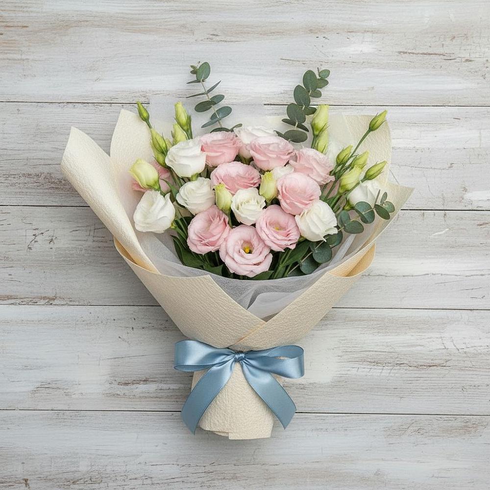 Букет цветов из: Лизиантусы в Посёлке Свободы